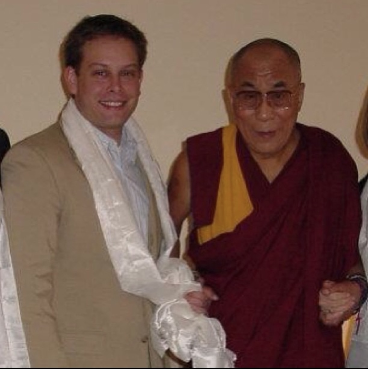 With the Dalai Lama in Dharamsala, India, 2004